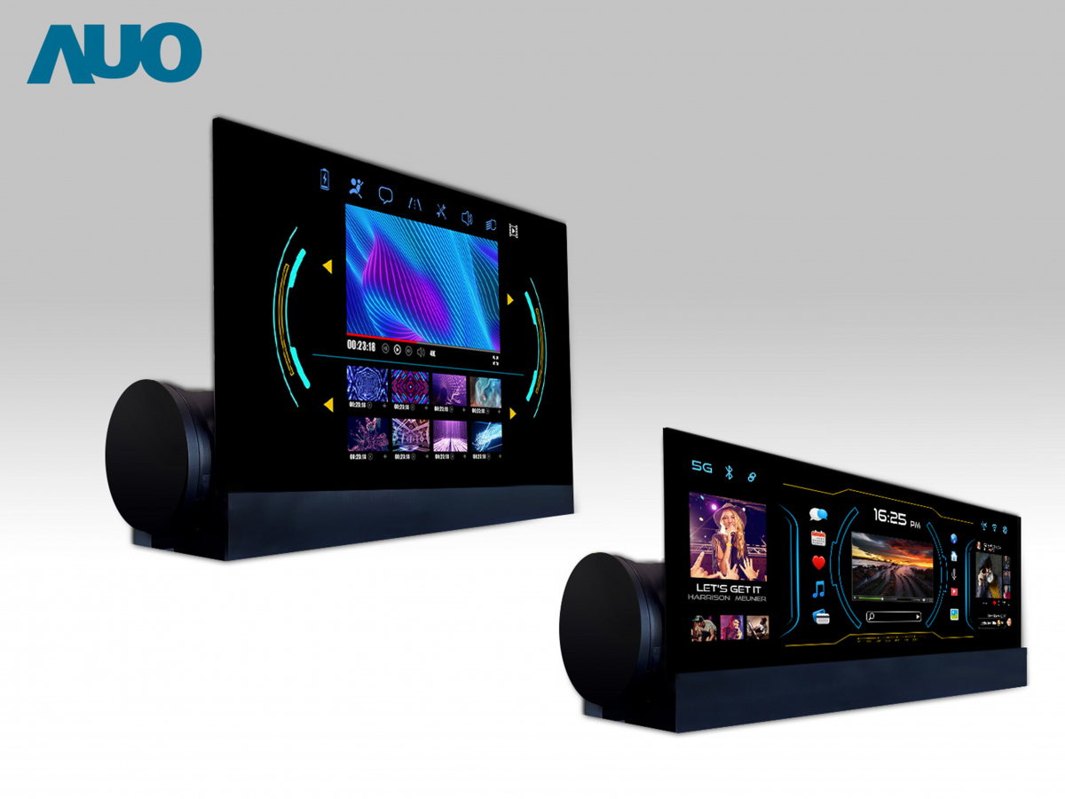 友達14.6吋可捲式Micro LED面板，導入車內資訊、影音娛樂及駕駛安全系統，翻轉智慧移動場域